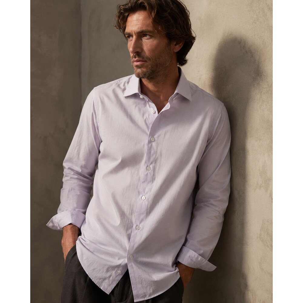NWT John Varvatos Men's Dress Shirt 16 1/2 32-33 Lavender Button Front Career